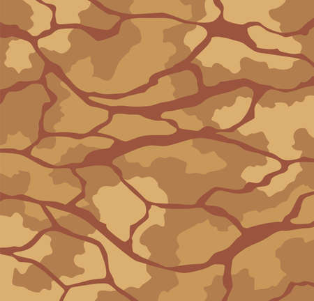 Game ground texture. Cartoon surface, dirt ground layer for game level design vector illustration. Background of material patternのイラスト素材