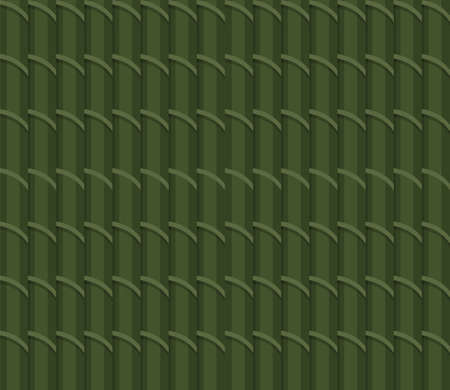 Seamless tile roof. Textured pattern of repeat ceramic rooftop. Clay tiles texture of house covering. Shingles illustrationのイラスト素材