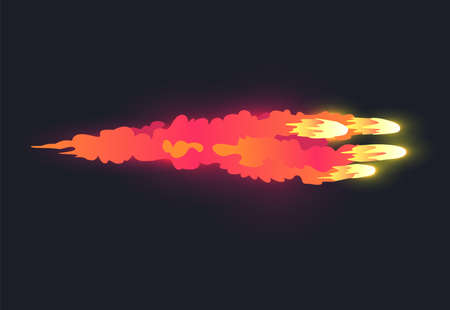 Cartoon laser gun beam. Futuristic shot effect. Blaster attack. Alien combat weapon rays....