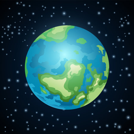 Solar radiation provides light and heat for the Earth and energy for photosynthesis. Earth, global warming. Earth, planet atmosphere. Educational poster, scientific infographicのイラスト素材