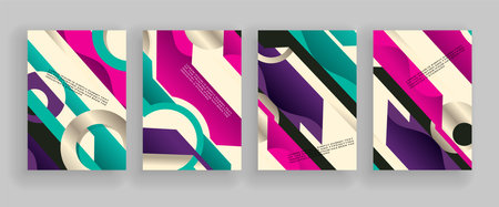 Minimal covers design. Colorful gradient vector background. Modern template design for web. Future geometric patterns. Modern color brochure or catalogのイラスト素材