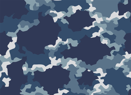 Camouflage texture seamless pattern. Abstract modern camo background for fabric and fashion textile print. Woodland style. Textures of classic clothing in masking styleのイラスト素材