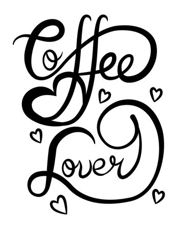 Coffee to go lettering for disposable cup. Lettering emblem quotes text. Hot street drink trendy, graffiti styleのイラスト素材