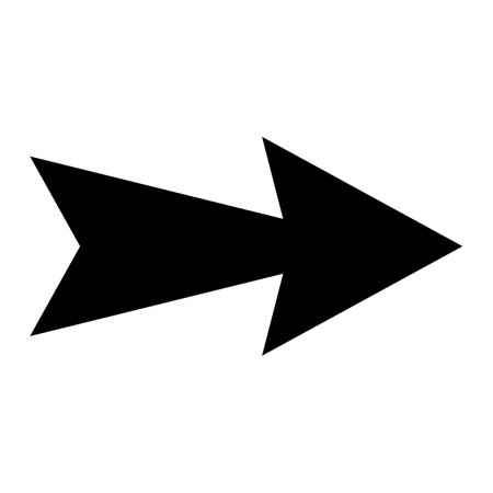 Arrow icon. Modern simple arrow or cursor. Directional arrow flat style isolated on white background. Vector illustrationのイラスト素材