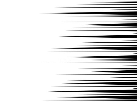 Comic book speed lines set, explosion effect. Abstract zoom speed light, motion background. Mega speed frame. Vector illustration on white backgroundのイラスト素材
