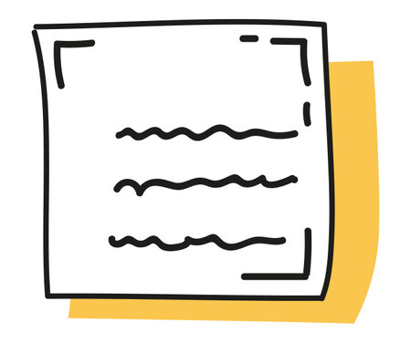 Journal doodle icon. Hand drawn banner or element for notebook, diary and planner. Doodle scribble style. Vector illustrationのイラスト素材