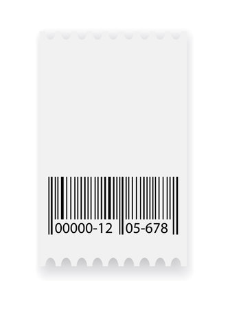 Empty ticket template. Blank concert ticket or lottery coupon. Event coupon or cinema movie theater card. Festival or circus paper empty flyer. Vector isolated illustrationのイラスト素材