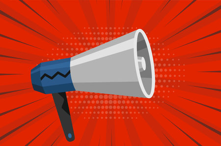 Megaphone icon. Amplify your message with this bold and attention-grabbing graphic. Perfect for marketing and communication themes. Loudのイラスト素材