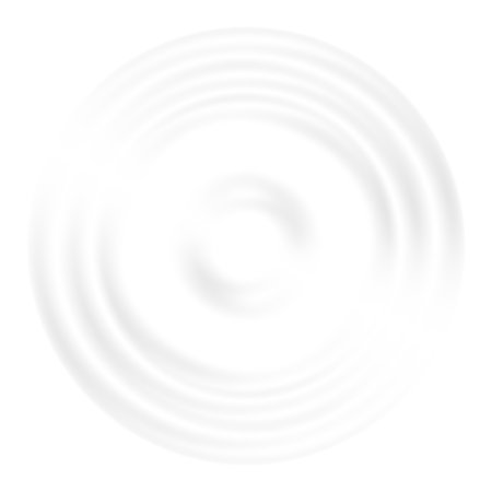 Water ripple effect top view. Realistic caustic drop or sound wave splash effect, concentric circles in puddle. Vector round wave surfaceのイラスト素材