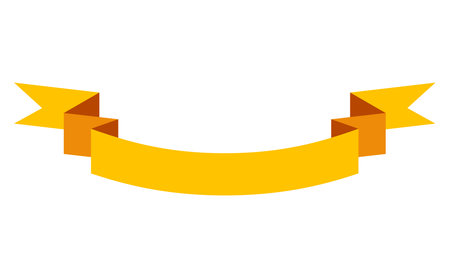 Ribbon banner. Blank tape banner for advertising promotion, sale text or heading. Elegant retro flag, background stripe. Flat title decoration, badge or frameのイラスト素材