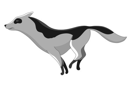 Dog running animation, creature movement. Doggy pose in movement. Character move for games, cartoon or video. Flat vector illustrationのイラスト素材