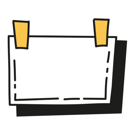 Journal doodle icon. Hand drawn banner or element for notebook, diary and planner. Doodle scribble style. Vector illustrationのイラスト素材