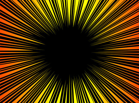 Comic book speed lines set, explosion effect. Abstract radial zoom speed light, motion background. Mega speed frame. Vector illustration on white backgroundのイラスト素材