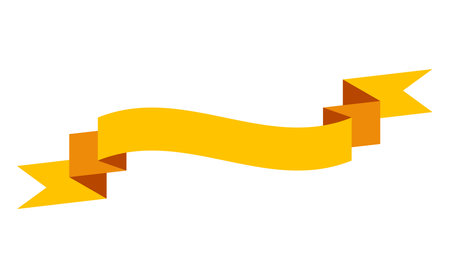 Ribbon banner. Blank tape banner for advertising promotion, sale text or heading. Elegant retro flag, background stripe. Flat title decoration, badge or frameのイラスト素材
