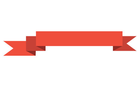 Ribbon banner. Blank tape banner for advertising promotion, sale text or heading. Elegant retro flag, background stripe. Flat title decoration, badge or frameのイラスト素材