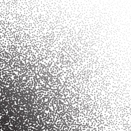 Dotwork noise gradient vector background. Black noise stipple dots. Sand grain effect. Abstract grunge spray bannerのイラスト素材