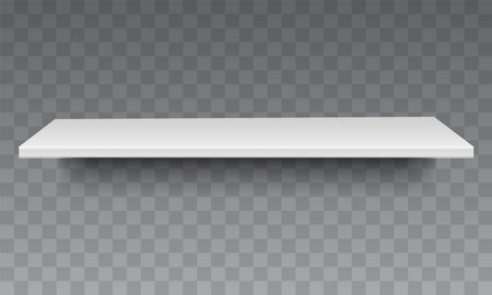 Promotional mockup. Shop product shelf. Empty space. Vector announcement promotion saleのイラスト素材
