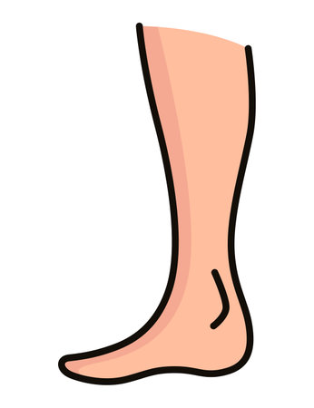 Varicose treatment icon. Normal healthy skin without varicose veins. Vascular disease diagnostic. Venous insufficiency medical disease. Vector illustrationのイラスト素材