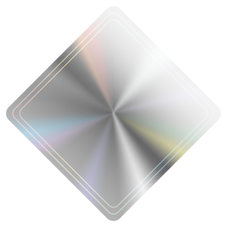 Hologram label icon. Product certification symbol. Realistic shape for award design, sticker label design. Original official guarantee design. Vector illustrationのイラスト素材
