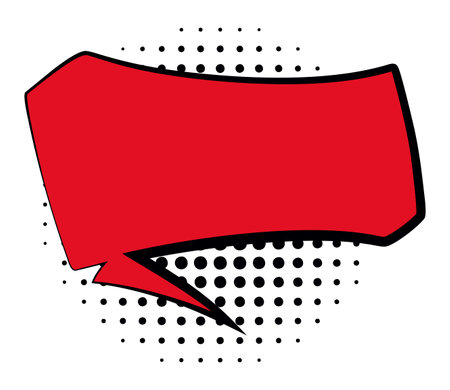 Comic style speech bubble. Speech balloon or element. Funny vector design element. Vector cartoon illustration isolated on white backgroundのイラスト素材