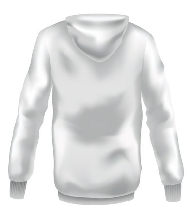 Hoodie mockup template for clothing branding and product presentation. Realistic back view. Perfect for fashion and apparel designのイラスト素材