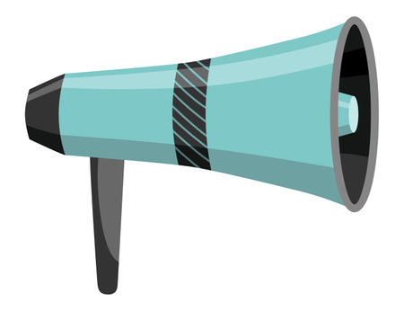 Megaphone icon. Amplify your message with this bold and attention-grabbing graphic. Perfect for marketing and communication themes. Loudのイラスト素材