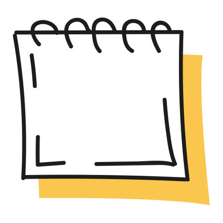 Journal doodle icon. Hand drawn banner or element for notebook, diary and planner. Doodle scribble style. Vector illustrationのイラスト素材