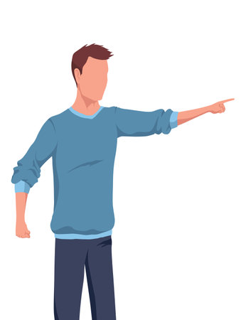 Angry male shouting to other, marriage problems. Man quarrel, husband arguing, family conflict. Vector cartoon illustrationのイラスト素材