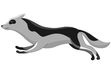 Dog running animation, creature movement. Doggy pose in movement. Character move for games, cartoon or video. Flat vector illustrationのイラスト素材