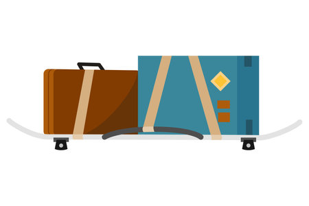 Car roof rack for versatile transportation. Easily transport different necessary things. Perfect for road trips and outdoor adventuresのイラスト素材