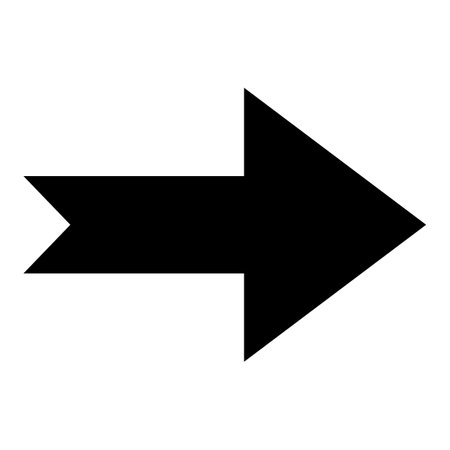 Arrow icon. Modern simple arrow or cursor. Directional arrow flat style isolated on white background. Vector illustrationのイラスト素材