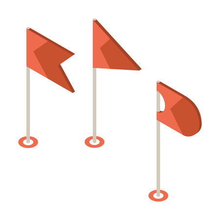 Gps navigation map pointer icon isometric. Automotive navigation system symbol, automobile controls element. Vector illustration 3D gps sign on white backgroundのイラスト素材