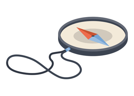 Gps navigation map icon isometric. Automotive navigation system symbol, automobile controls element. Vector illustration 3D gps sign on white backgroundのイラスト素材