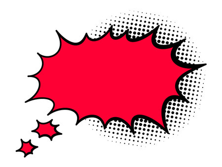 Comics book speech bubbles. Speech balloon or cartoon design element isolated on white background. Vector illustrationのイラスト素材