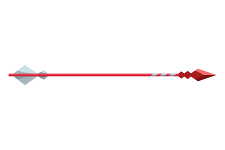 Medieval arrow. Fighting decorative cartoon arrows Design element for poster, label or sign on menu. Color vintage symbolsのイラスト素材