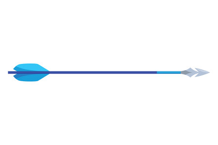 Medieval arrow. Fighting decorative cartoon arrows Design element for poster, label or sign on menu. Color vintage symbolsのイラスト素材