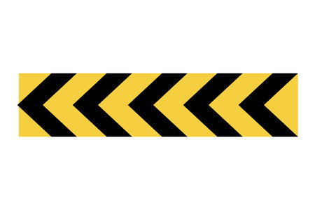Danger warning board icon. Caution and dangerous area. Yellow sign for safety, hazard shock. Keep out caution warning and risk zone. Vector cartoon illustrationのイラスト素材