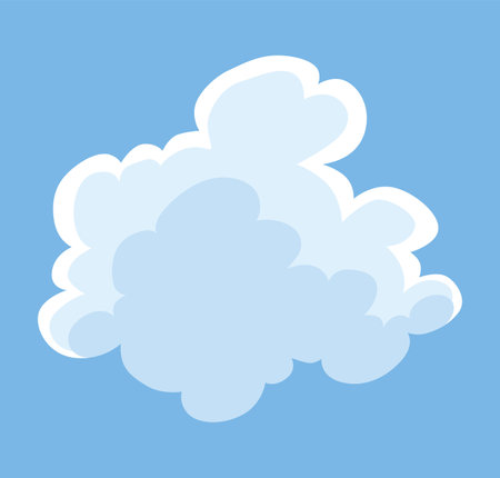 Cloud icon. Abstract white cloudscape icon symbol. Shapes in flat style. Vector cloudy design elementのイラスト素材