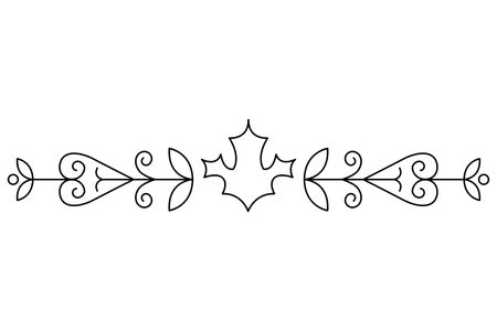 Flourish calligraphic design element. Page decoration symbol to embellish your layout. Linear of vintage swirlのイラスト素材