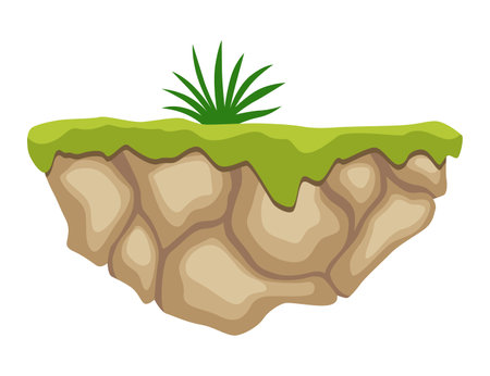 Design element for a fantasy platformer game level that promises fun and excitementのイラスト素材