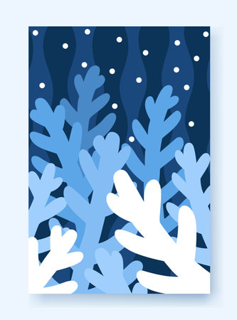 Winter background for social media. Abstract winter banner with falling snowflakes. Vector design of winter season elements for greeting card or post advertising templateのイラスト素材