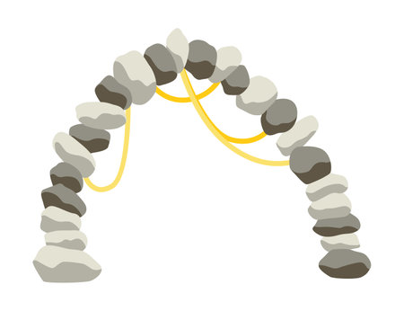 Design element for a fantasy platformer game level that promises fun and excitementのイラスト素材
