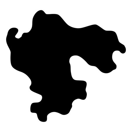 Paint blot icon. Splash for design use. Grunge shape. Dirty stain or silhouette. Black ink splashのイラスト素材