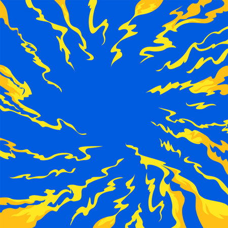 Comic book flame background. Cartoon explosion element. Boom cloud and flame, smoke and explode. Boom effect, vector element for game designのイラスト素材