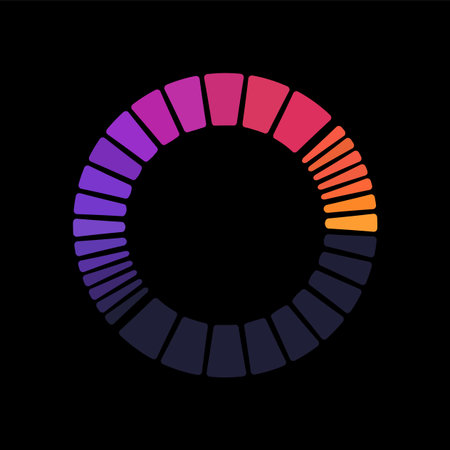 Colorful circle loader icon. Symbol of reload, refresh, loading, recycle and repeat. Interconnecting round arrow vector iconのイラスト素材