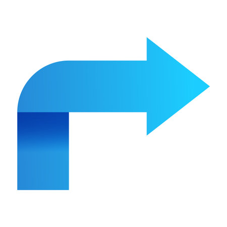 Blue arrow icon, pointing rightのイラスト素材