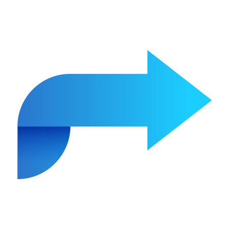 Blue arrow icon, pointing rightのイラスト素材