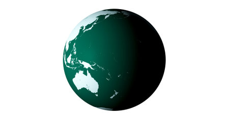 Cartoon earth globe isolate on white background. Fake 3D earth globe