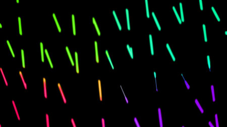 Abstract wavy multi color geometric mesh line.Rays of light background. abstract green.の写真素材