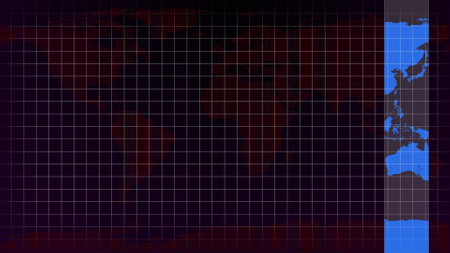 World map with grid line. Grid line world map news background.の写真素材